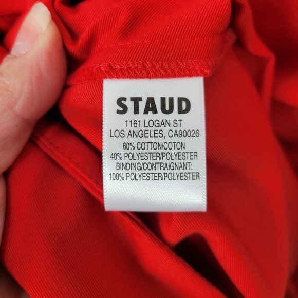 NWT STAUD Ilana A-Line Maxi Dress in Poinsettia Red Size Medium - Picture 13 of 13